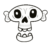 Skull Skeleton Sticker - Skull Skeleton Spooky Stickers