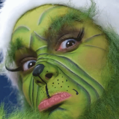 Grinch Makeup GIF - Grinch Makeup Costume Makeup - Descubre amp Comparte GIFs