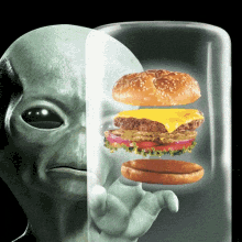 alien cheeseburger dreams aliens burgers weird day dreaming about food