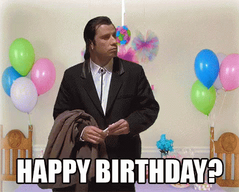 birthday,travolta,alone,Happy Birthday Funny,Funny Birthday,gif,animated gi...