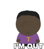 Im Out Token Black Sticker - Im Out Token Black South Park Stickers