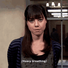 Parks And Rec April Ludgate GIF - Parks And Rec April Ludgate Heavy Breathing GIFs
