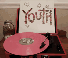 Playing Records For The Youth GIF - Youth Pink Record GIFs