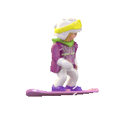 Playmobil Snowboard Sticker - Playmobil Snowboard Winter Sport Stickers