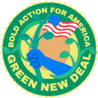 Green New Deal For America Green New Deal Alexandria Ocasio Cortez Sticker - Green New Deal For America Green New Deal Alexandria Ocasio Cortez Aoc Stickers