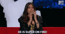 He Is Super On Fire Madison Beer GIF - He Is Super On Fire Madison Beer He Is On Fire GIFs