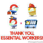 Thank You Essential Workers Essential Employee Sticker - Thank You Essential Workers Essential Employee Stay Safe Stickers