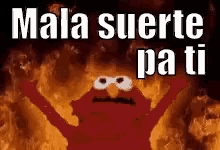 Elmo Mala Suerte Pa Ti GIF - Elmo Mala Suerte Llamas GIFs