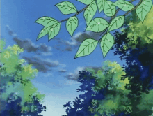 anime anime gif leaf nature