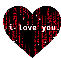 Heart Matrix Sticker - Heart Matrix Love Stickers
