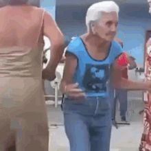 old dancing old lady