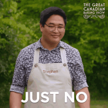 Just No Stephen GIF - Just No Stephen The Great Canadian Baking Show GIFs