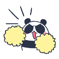 Panda Cheerful Sticker - Panda Cheerful Fighting Stickers