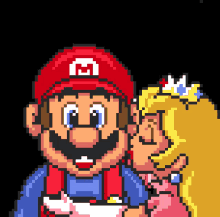 Mario And Peach Kiss