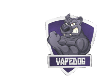 Vape Vapedog Sticker - Vape Vapedog Dog Muscles Stickers