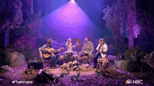 Jamming By The Campfire The Voice GIF - Jamming By The Campfire The Voice Singing Around The Campfire GIFs