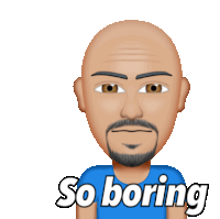 Bald Man So Boring Sticker - Bald Man So Boring Bored Stickers