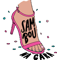 High Heel Stomps With Caption I'M At The Top In Portuguese Sticker - Say What You Mean Google Stickers
