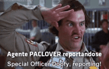 Agente Paclover Special Officer Doofy Reporting GIF - Agente Paclover Special Officer Doofy Reporting Salute GIFs