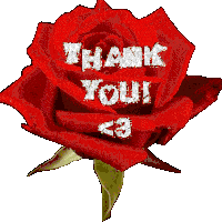 Thank You Rose Sticker - Thank You Rose Heart Rose Stickers