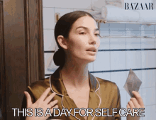 This Is A Day For Self Care Lily Aldridge GIF - This Is A Day For Self Care Lily Aldridge Skin Care Routine GIFs