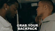 Grab Your Backpack Alfred Boogie Chin GIF - Grab Your Backpack Alfred Boogie Chin Monk GIFs