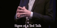 ted talk signs of a ted talk hands together