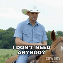I Dont Need Anybody Hunter Arnold GIF - I Dont Need Anybody Hunter Arnold Ultimate Cowboy Showdown Season2 GIFs
