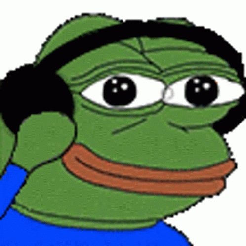 Pepe Frog Sticker - Pepe Frog Headphones - Discover & Share GIFs