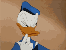 donald duck evil smile oh yeah thinking hmm
