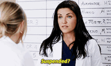 Greys Anatomy Eliza Minnick GIF - Greys Anatomy Eliza Minnick Suspended GIFs