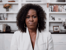 michelle obama natural curls first lady class of2020 white