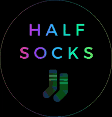 half socks medias socks calcetines logo