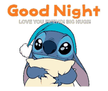 bedtime good night stitch pillow