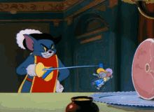 tom and jerry cartoon fencing duel overpowered