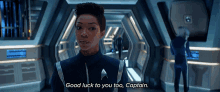 Good Luck To You Captain Michael Burnham GIF - Good Luck To You Captain Michael Burnham Star Trek Discovery GIFs