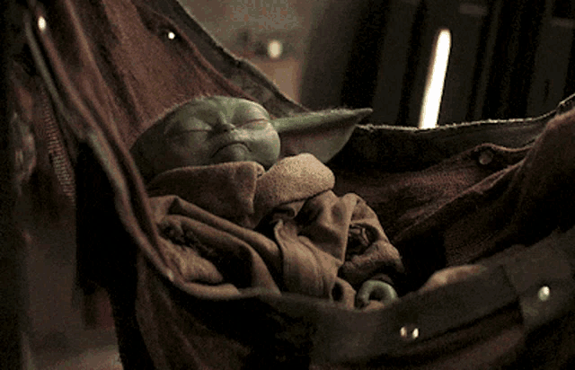 The Mandalorian Grogu GIF - The Mandalorian Grogu Sleeping - Discover &  Share GIFs