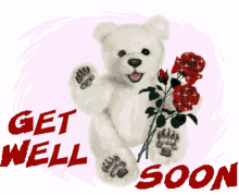 get well soon message teddy bear teddy bear waving red roses teddy bear roses