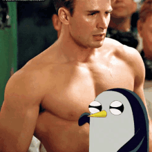 Normal Day For Gunther GIF - Adventure Time Chris Evans Abs GIFs