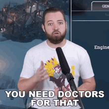 You Need Doctors For That Bricky GIF - You Need Doctors For That Bricky Bigbrickplays GIFs