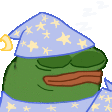 Pepe Sleeping Sticker - Pepe Sleeping Night Gown Stickers