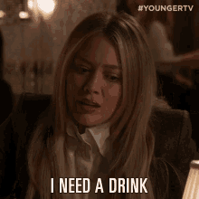 I Need A Drink Intense GIF - I Need A Drink Intense Hilary Duff GIFs