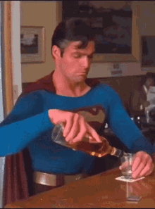 Superman Drinking GIF - Superman Drinking Christopher Reeve GIFs
