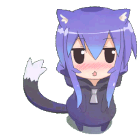 Anime Cat Girl Sticker - Anime Cat Girl Stickers