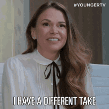 I Have A Different Take Liza Miller GIF - I Have A Different Take Liza Miller Younger GIFs