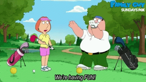 Golf We Are Having Fun GIF - Golf We Are Having Fun Family Guy GIFs