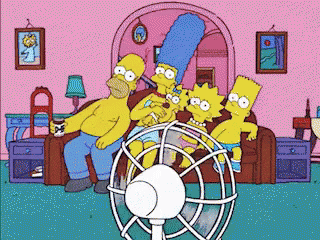 Simpsons Heat Wave GIF - The Simpsons Follow Fan GIFs