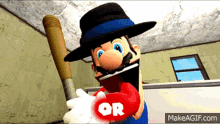 Mario Smg4 Baseball Bat GIF - Mario Smg4 Baseball Bat Marios Gonna Do Something GIFs
