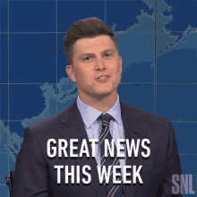 Great News This Week Saturday Night Live GIF - Great News This Week Saturday Night Live Good News This Week GIFs