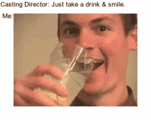 Actor Life Drink GIF - Actor Life Drink Smile GIFs